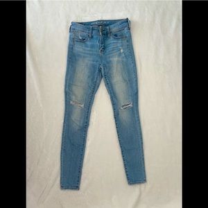 American Eagle ripped skinny jeans